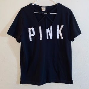 Pink T-shirt with Cutouts